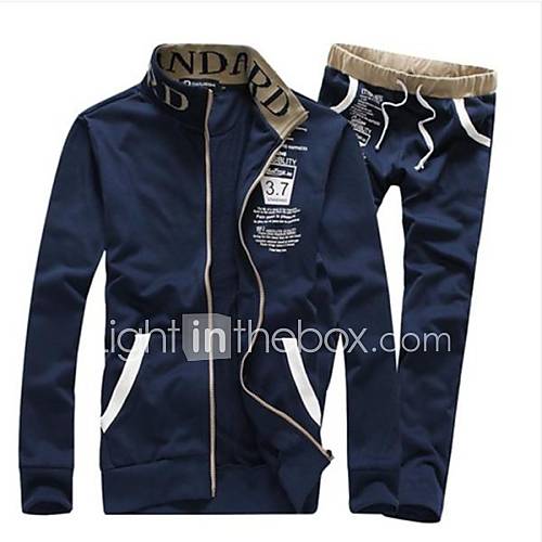 Mens Fashion Sports Casual Printing Long Sleeve Coat Suits