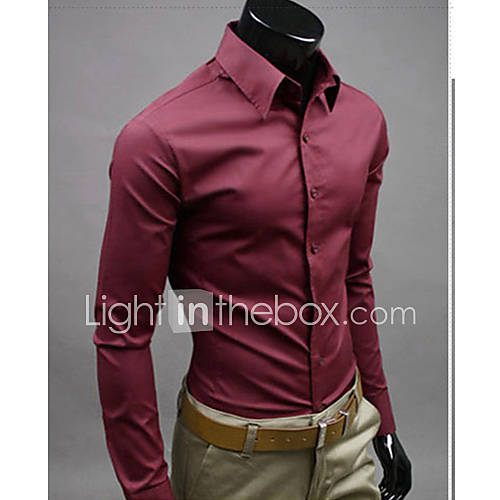 MSUIT Fashion Cultivate OneS Morality MenS Long Sleeve Shirt Z9181