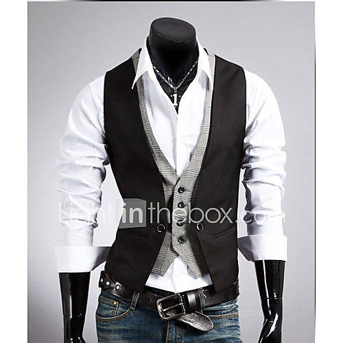 MSUIT Fashion Holiday Two MenS Grid Vest Z9157