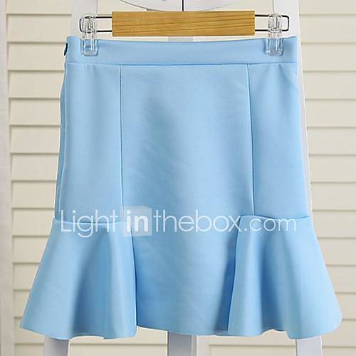 Womens Korean Solid Color Sexy Skirt