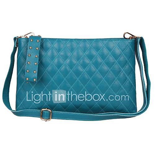 Womens Cowhide Clutch Messenger Rivet Fashion Genuine Leather