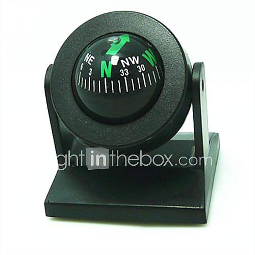 Adjusting Ball Style Car Compass   Black