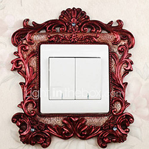 Luxury Palace Style Brown Light Switch Stickers