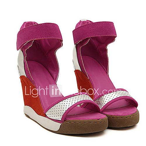 Sunday Womens Leisure Ankle Strap Wedge Heel Sandals