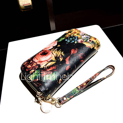 N PAI Womens Modern Painting Print Dual Zippers Wallet(Screen Color)24