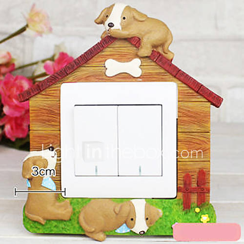 Animal Dog Light Switch Stickers