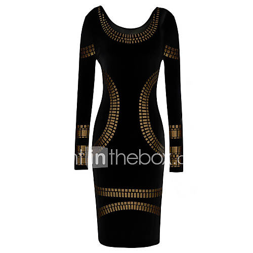 MS Black Sexy Slim Fit Unique Dress