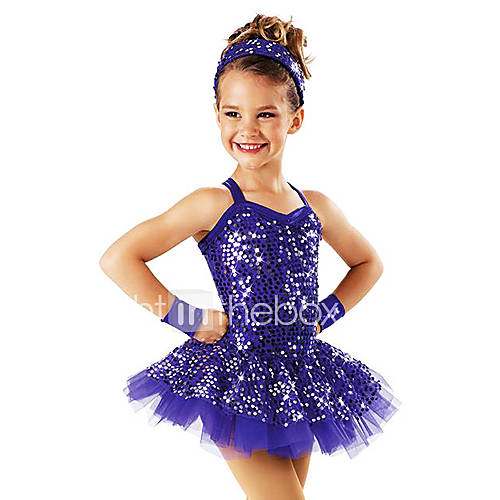 Amazing Kids Sequin Spandex Ballet Dance Dress