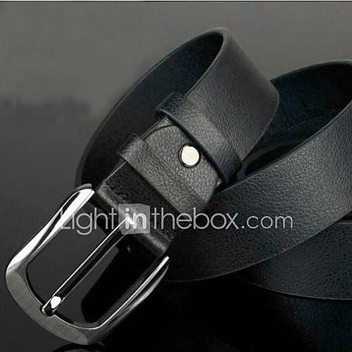 Mens Luxurious Leather Pin Buckle Belt 2 Colors