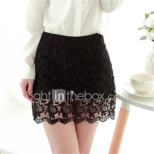 Womens Lace Crochet Pantskirt