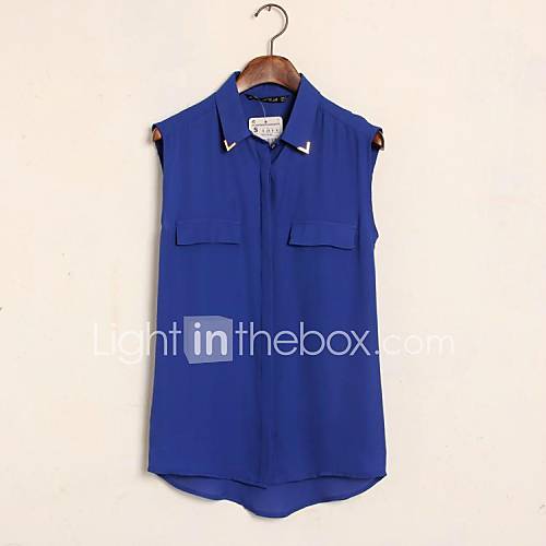 Womens Sleeveless Chiffon Blouse Shirt