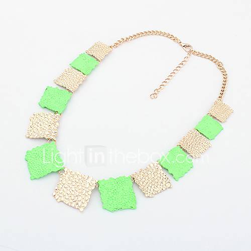 Shadela Square Green Fashion Necklace CX141