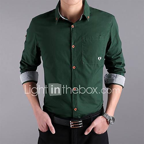 Cultivate Ones Morality Mens Business Casual Cotton Bring Long Sleeve Shirts
