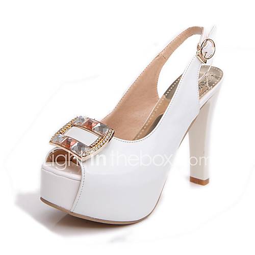 Patent Leather Womens Chunky Heel Platform Sandals Shoes (More Colors)