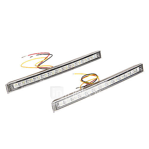 2 Universal White 12 SMD 5050 LED Daytime Running Light Car Day Driving Fog DRL Lamp