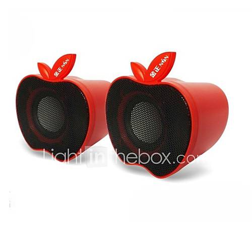 Music M 12 High Quality Stereo USB 2.0Multimedia Speaker (Red)