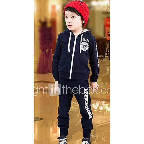 Boys Casual Letter Pattern Long Sleeve Clothing Sets