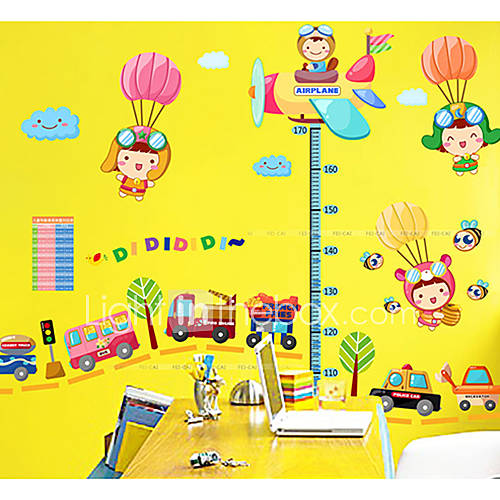 Cartoon Height Stickers for Boys Decorative Stickers