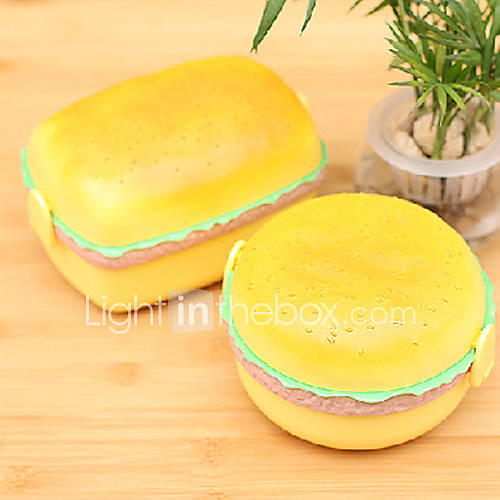 Square Hamburgers ShapeD Lunch Box, L15cm x W10.5cm x H9cm