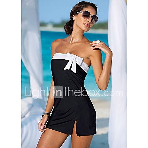 Darling Clothes Womens Sexy Off The Shoulder Bow Short Qmilch Slit Dress