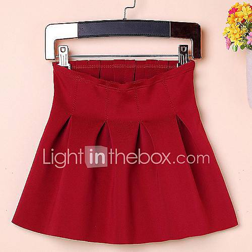 Womens Tall Waist Thin Pleated Skirt