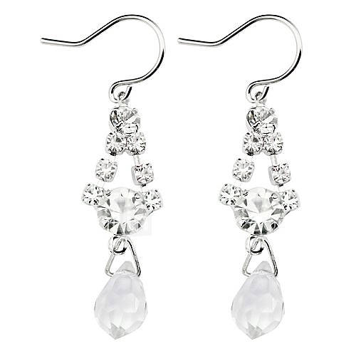 Ginasy Claw Chain Drill Glass Bead Earring