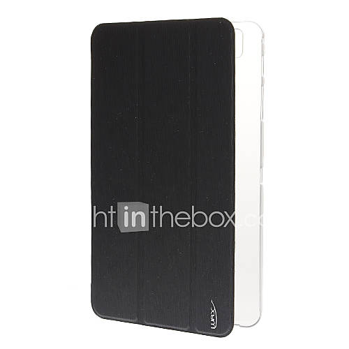 PU Leather Plastic Full Body Case with Stands for Samsung T320 (Black)