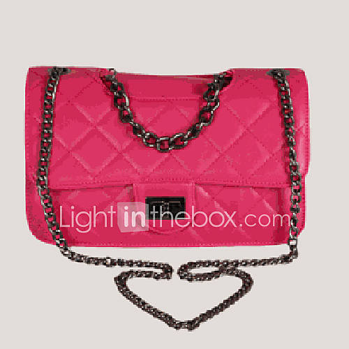 XIUQIU Womens Leather Graceful Crossbody Bag(Fuchsia)