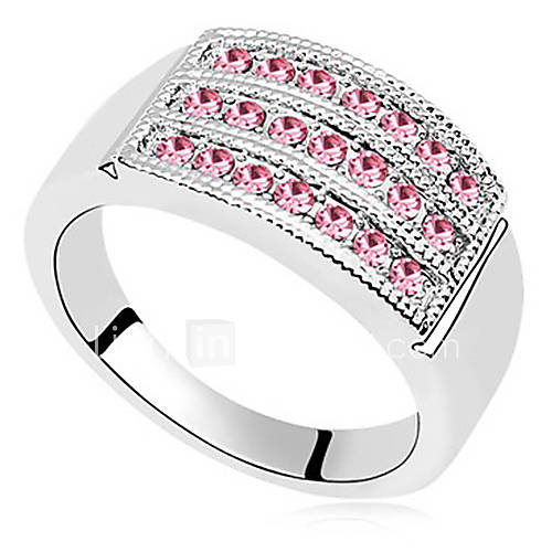 Xingzi Womens Charming Pink Full Crystal Ting