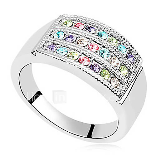 Xingzi Womens Charming Multi Color Full Crystal Ting