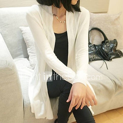 Rxhx Relax Mid long Coat Knit Sweater (White)