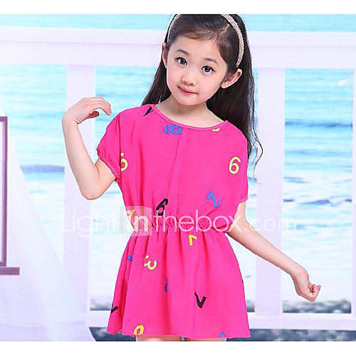 Girls Fashion Chiffon Dresses Lovely Summer Number Dresses