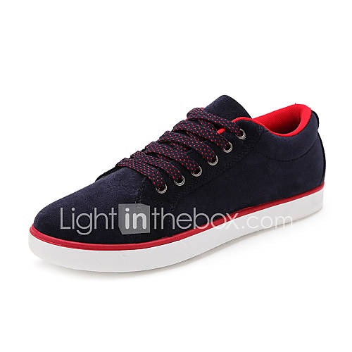 Suede Mens Low Heel Comfort Fashion Sneakers Shoes With Lace Up (More Colors)