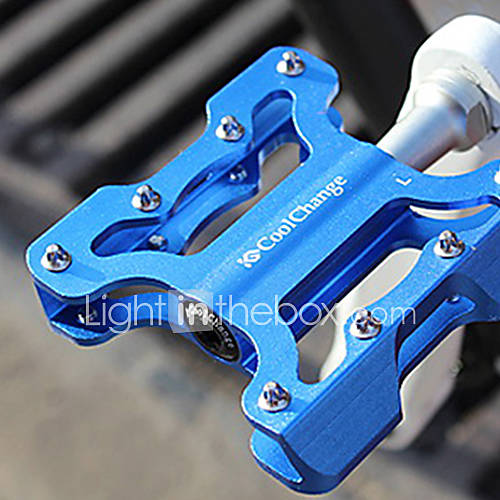 CoolChange Aluminum Alloy Anti Slip Blue Mountain Bike Pedal