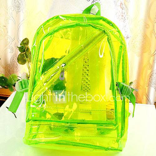 Womens Fluorescent Transparent Waterproof Backpack