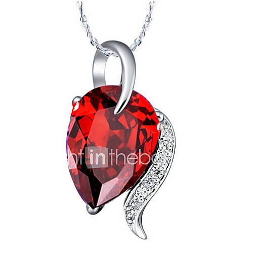 VintageRound Shape Red Alloy Womens Necklace With Rhinestone(1 Pc)
