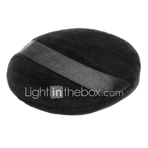 Black Round Shaped with Lint Nature Sponges Powder Puff for Face (M)