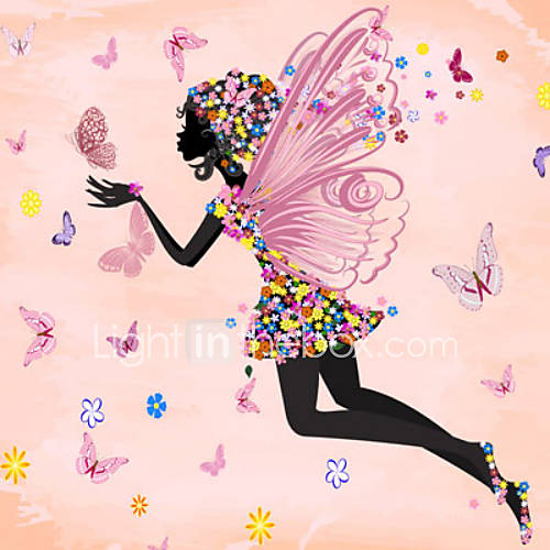 YOUKE Modern Romantic Fairy Frameless Bedroom Ornamental Mural(Screen Color) 3030