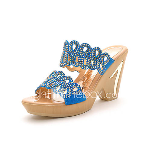 MLKL Sandals Slope With Roman Sandals High Heeled Shoes Diamond A511Ls