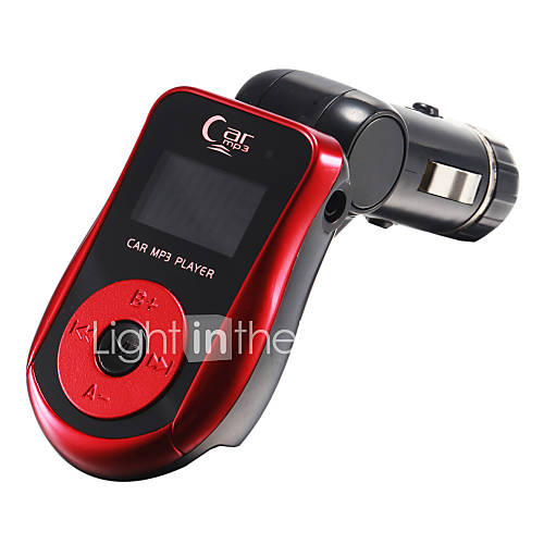 LCD Screen Red Button Car  Player Fm Transmitter