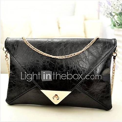 Fashion Wax Leather With Metal Hardware Casual CrossBody Bag