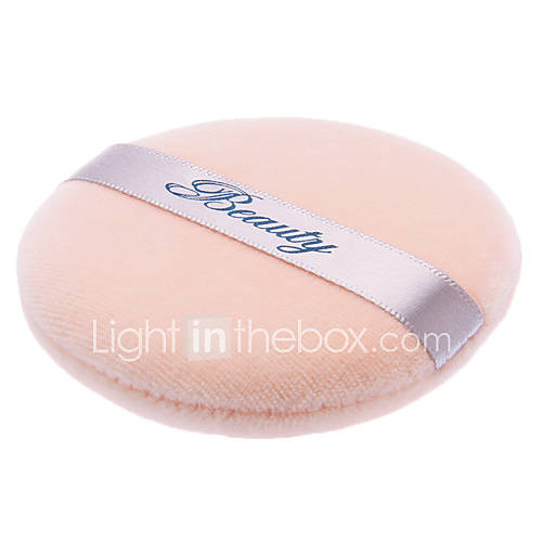 Round Shaped Skin Color with Lint Nature Sponges Powder Puff for Face (L)