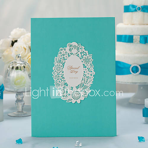 Elegant Floral Laser Cut Guest Book (5 Pages)