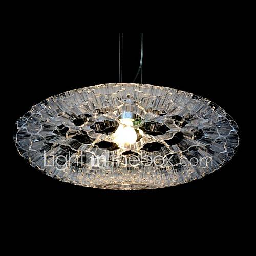 Size Honey Comb Acrylic pendant, 1 light, Transparent Acrylic Iron Plating