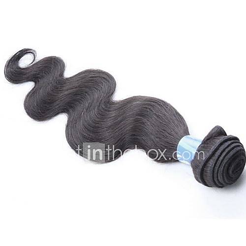 20 Inch 1Pcs Color 1B Grade 5A 100G/Pcs Indian Virgin Body Wave Human Hair Extension