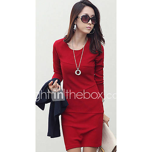 Xuanran Womens Business Red Dress