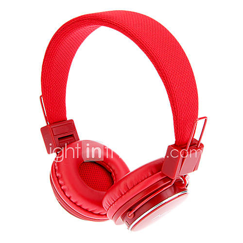 MRH 8809 Stereo Collapsible On Ear Headphone with TF/FM Function(Red)