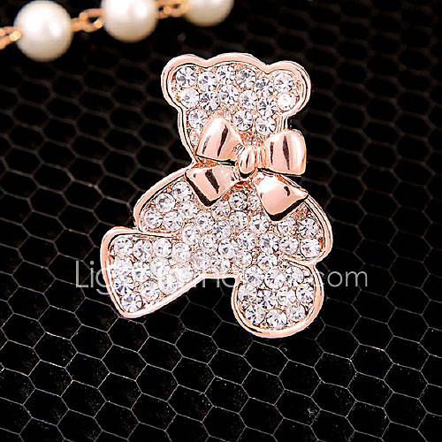 Ginasy Bear And Bowknot Pattern Brooch