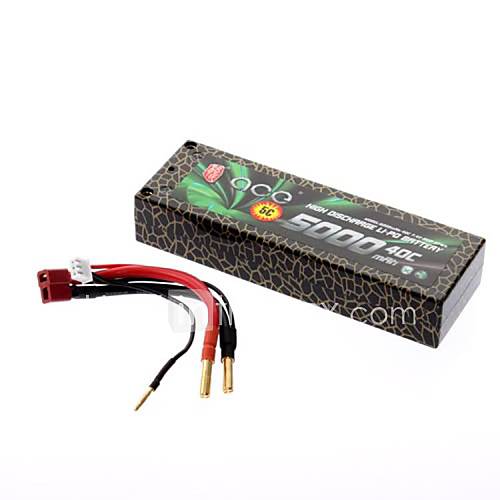 ACE 7.4V 5000mah 2S 40C Li Po Battery without Line(T Plug)