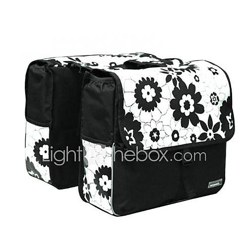 Cycling PVC Print Canvas Wearproof 28L Large Capacity Fashion Outdoors Bike Back Seat Bag